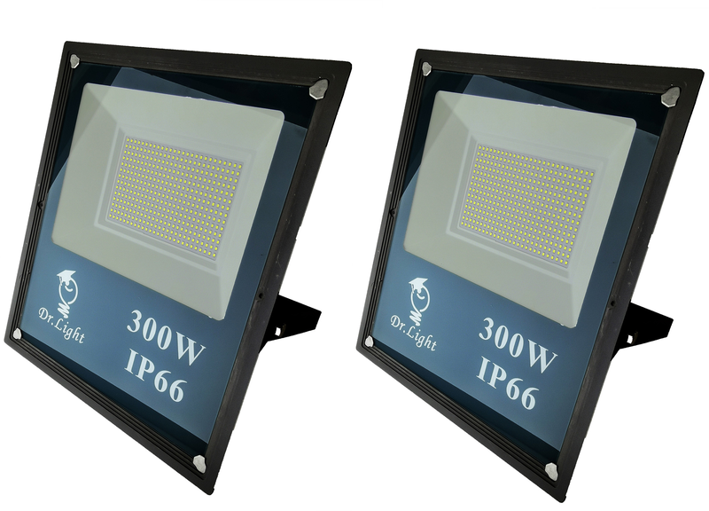 Set of 2 Dr Light FLG 300W Slim SMD LED Flood Lights for Outdoor