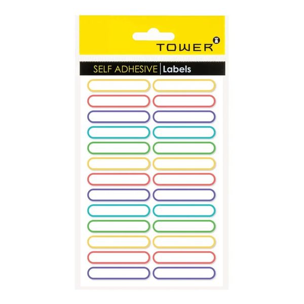 Tower Waterproof Labels Variety Pack Set of 28