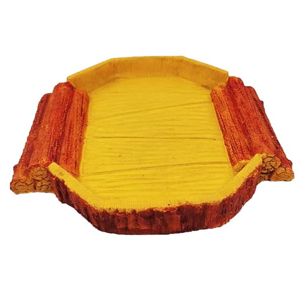 Pet Reptile Smooth Octagonal Shape Resin Turtle Bowl(15cm)