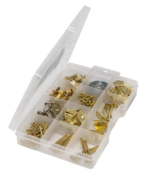 Brass Plated Picture Hanging Kit - 233 Pcs