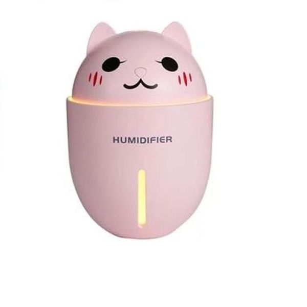 Adorable Pet Mini Humidifier with LED - Light Pink