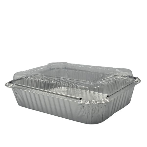 Foil Container with Clear Lid - 750ml Disposable Takeaway Combo (25 Pack)
