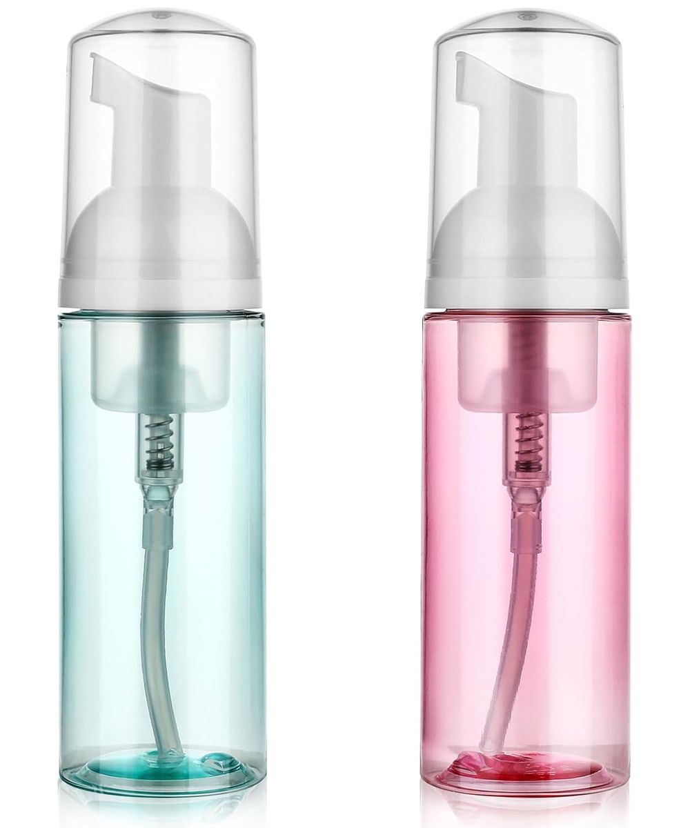 2 Pack Foam Pump Bottles Travel 60ml Small Size Mousse Foam Soap Dispenser