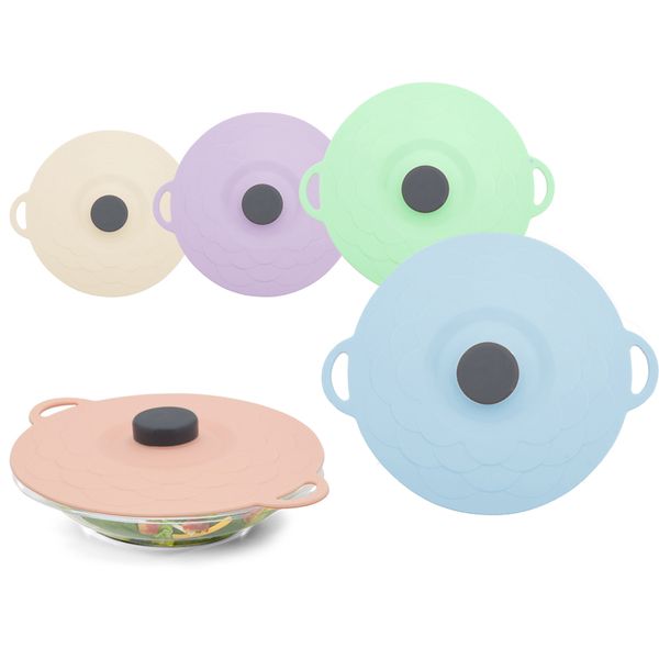 5 Pas Silicone Lids for Bowl,Microwave Splatter Cover,Silicone Suction Lids