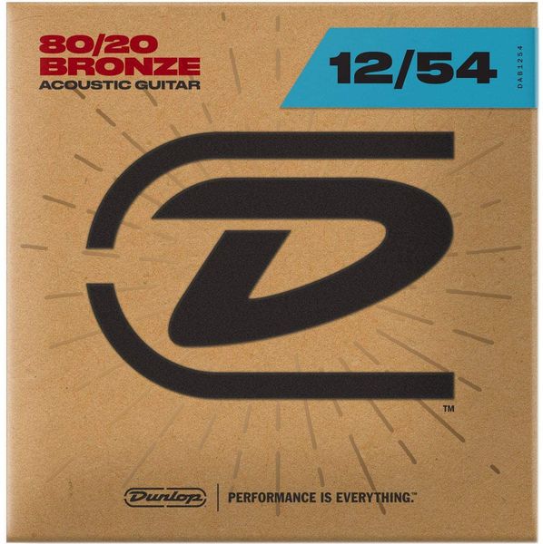 Dunlop 80/20 Bronze Acoustic Guitar Strings 12-54