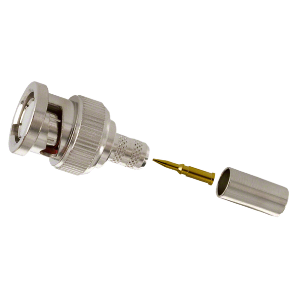 BNC 3 Piece Male Crimp on Connector (10 Pack)