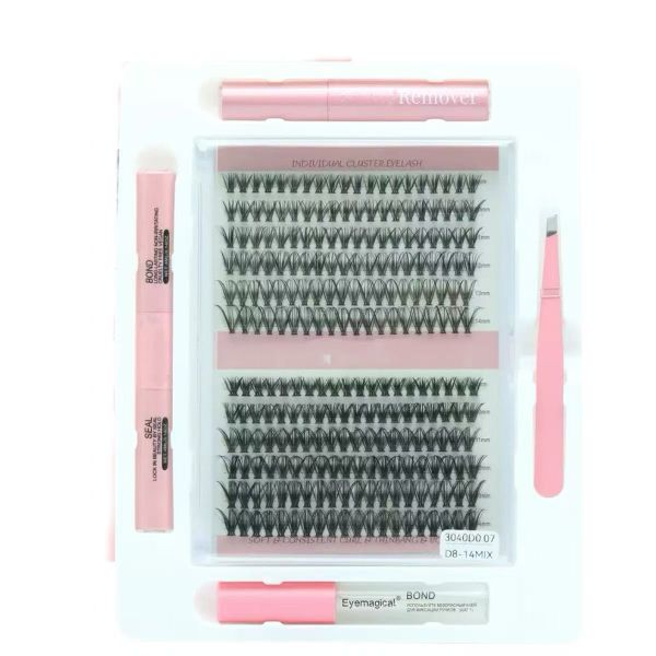 240Pcs Eyelash Clusters Simple Eyelash Extension Kit 8-16mm Single Eyelash