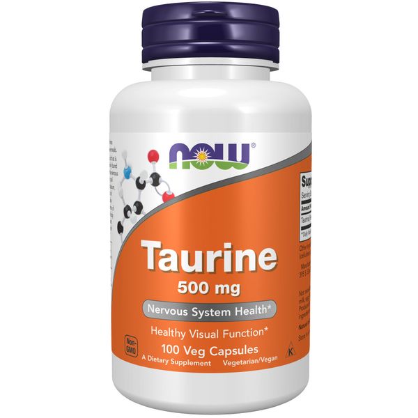 NOW Foods Taurine 500 mg - 100 Veg Capsules