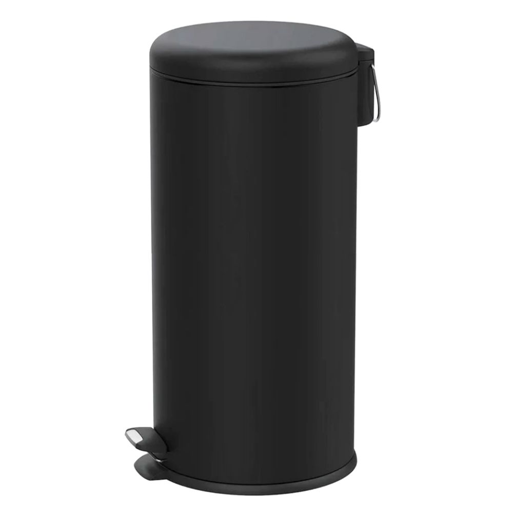 Matt Black Bathroom Oval OpenTop Waste Paper Bin 30Ltr Shop Today