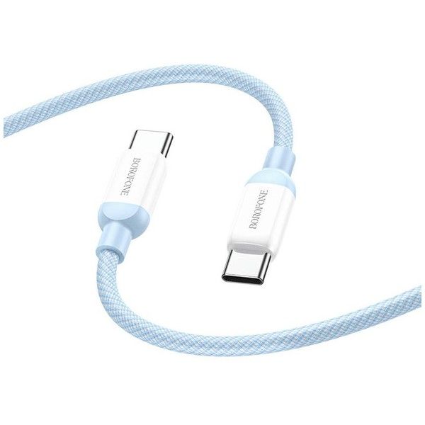 Borofone Type-C To Type-C 100W Fast Charge and Data Cable - Blue - BX68