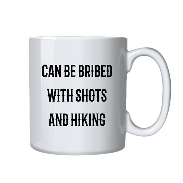 Shots and Hiking Coffee Mug - Best Funny Novelty Cup Gift Idea for
