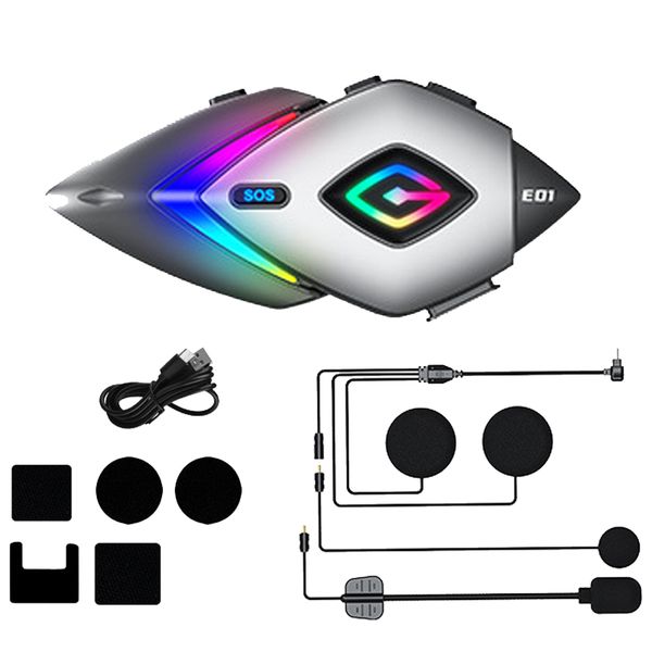 Motorcycle Helmet Intercom Headset ,CVC Noise Cancellation Stereo Music