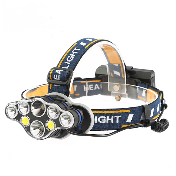 8 LED Waterproof USB Rechargeable headlamp with 8 light modes