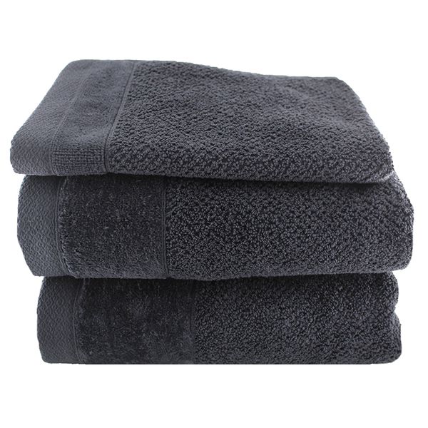 Wedgewood Collection 550gsm Charcoal - 1 GuestTowel, 1 BathTowel, 1 BathSheet