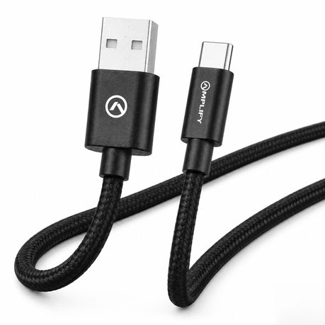 Amplify Linked Series USB-A to Type-C Braided Cable 1.2m - Black Image