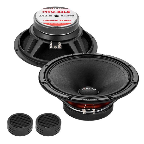 Deaf Bonce MTU-81LE Tsunami Series 8" 300w Midrange Speakers &amp; Evo Tweeters