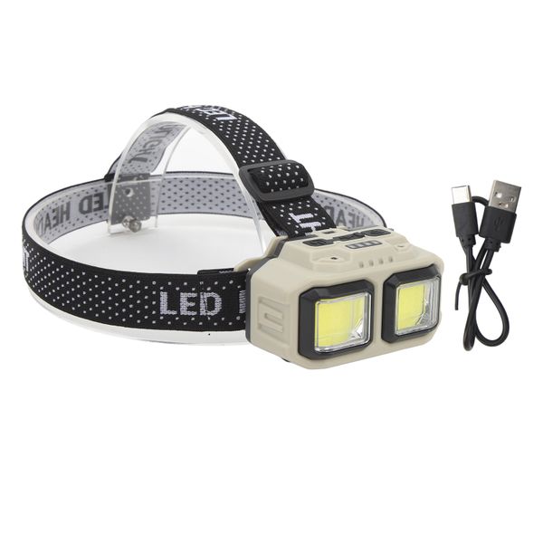 Rechargeable COB Headlamp Motion Sensor With Display