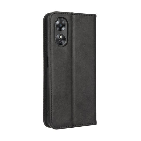 Flip Cover Compatible With Oppo A17 Buckle Retro Patterned Leather Case
