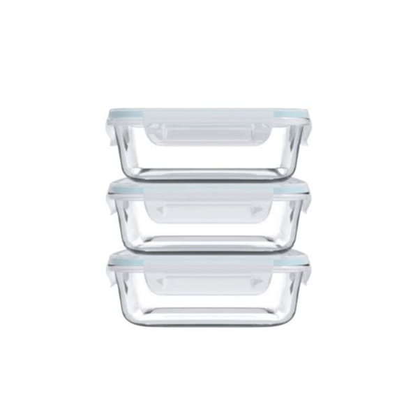 DHP Transparent Airtight Lunchbox 640ML-Clear