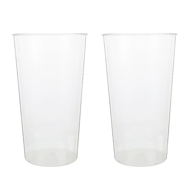 2 Piece Transparent Flower Soaking Bucket for Florists and Garden - Round