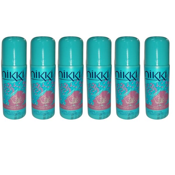 Nikki Long Lasting Anti-perspirant Roll On 50ml - Savannah Rain Pack of 6