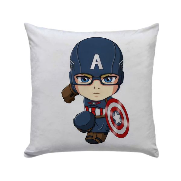 Cute Cartoon Captain America Pillow