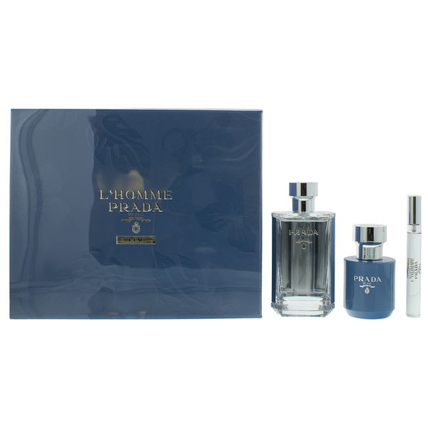 Prada L'homme L'eau Eau de Toilette 3 Piece Gift Set (Parallel Import)