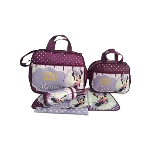 5-in-1 Baby Multifunctional Nappy Bag -Purple