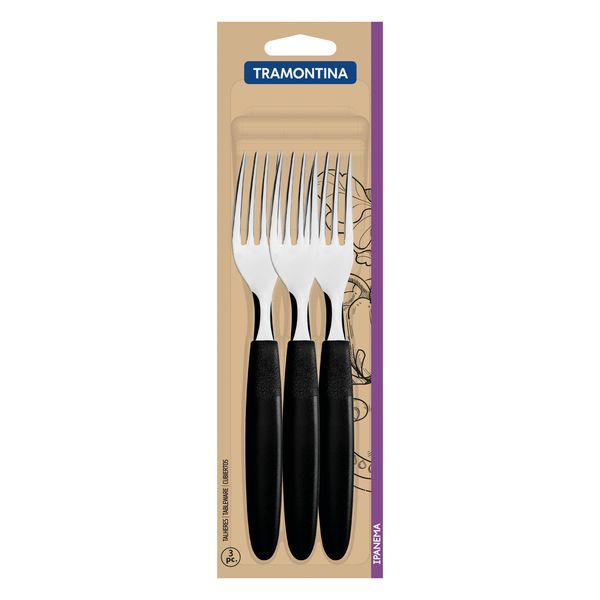 Tramontina 3 Piece Ipanema Table Fork Set With Stainless Steel Blades