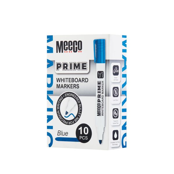 Meeco Whiteboard Marker PRIME Blue Pack of 10