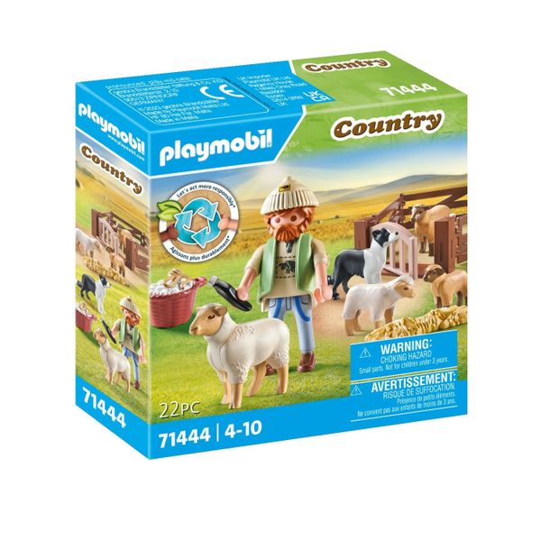 Playmobil Country - Young Shepherd with Flock of Sheep Playset - 22 Piece