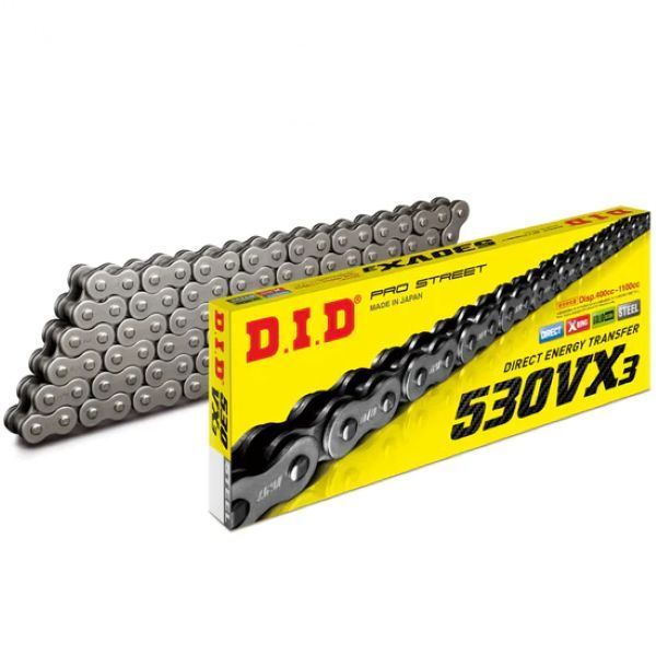 DID Chains 530 VX3 X-Ring Steel 120 Link Rivet Link