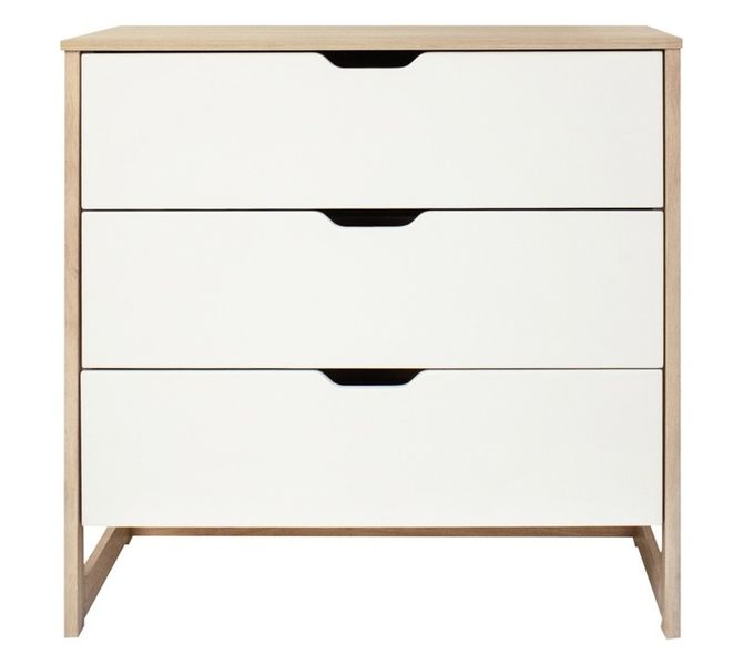 3-Drawer Chest Kronberg and White 450 x 900 x 900 mm