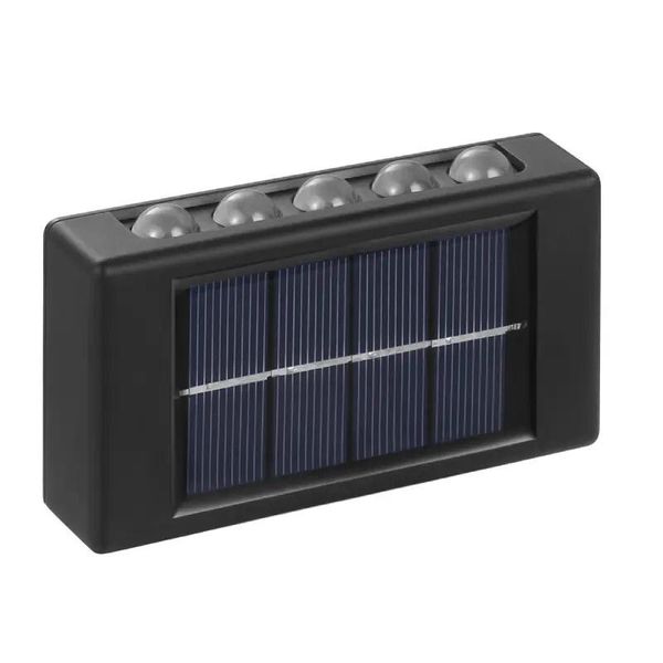 Portable Solar Powered Up &amp; Down LED Outdoor Wall Lights 10LED White