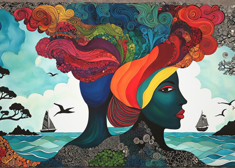 Modern Canvas Wall Art Home Decor - Magical Face