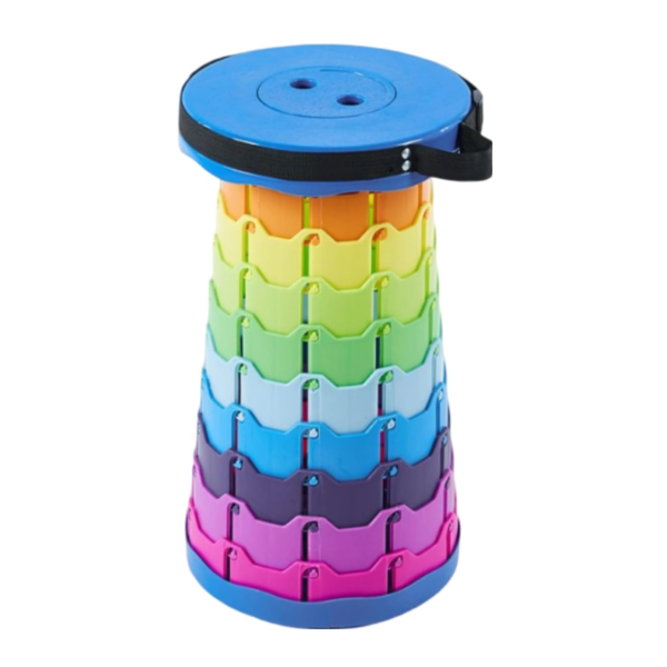 Rainbow Colour Foldable Telescopic Lightweight Compact Stool M24-16-4