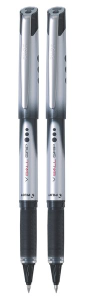 Pilot BLN-VBG V Ball Grip Fine 0.7 Liquid Ink Pen Pack of 2 - Black