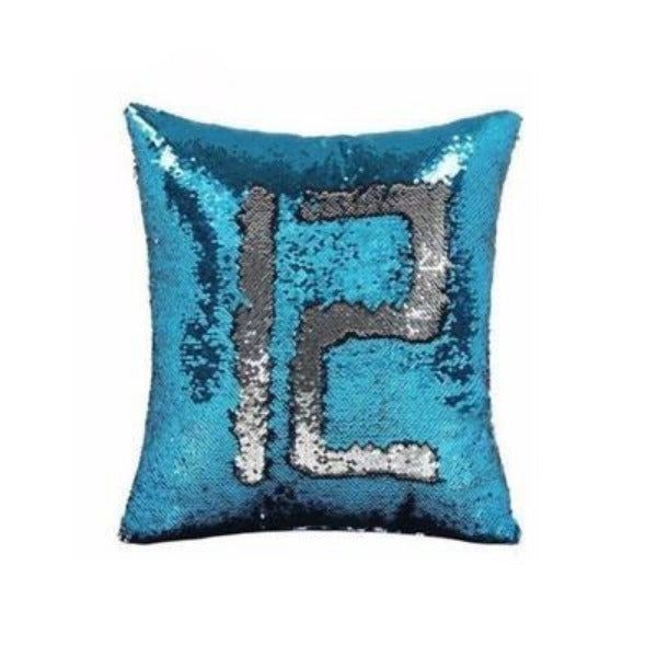 Iconix Two-Way Mermaid Sequin Pillow Case with Cushion - Black &amp; Silver