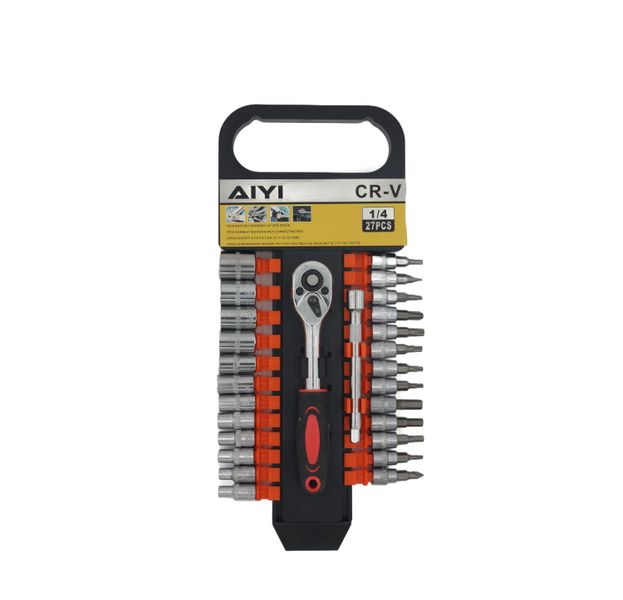 AIYI 1/4" Dr. Socket Set AY187-012/27PC 27 Pieces