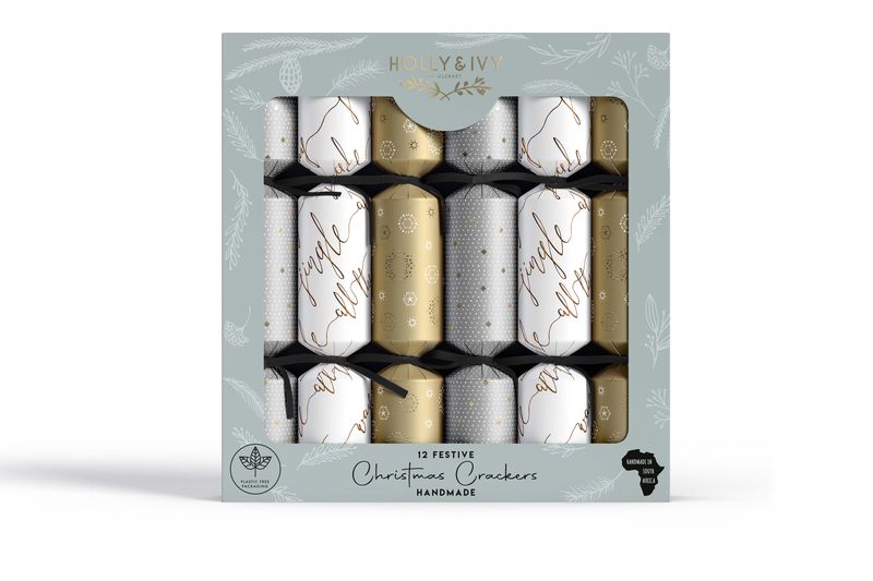 Festive 12s - Metallics Jingle All The Way Christmas Crackers