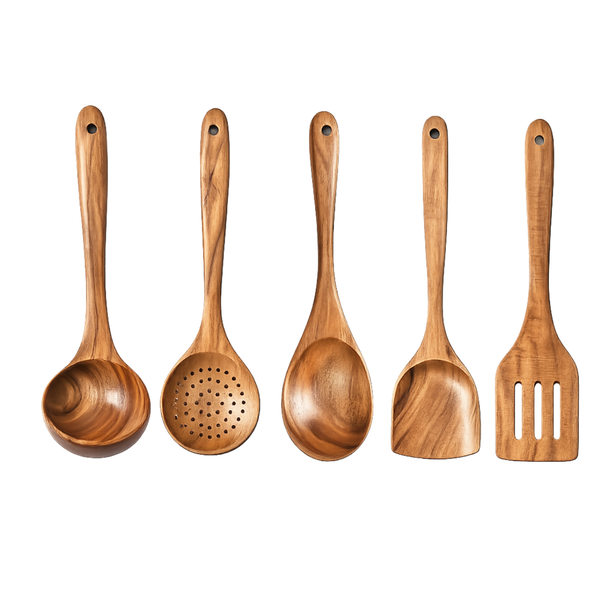 Reënboog 5-Piece Handcrafted Wooden Spoons