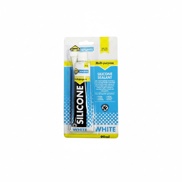MTS White Silicone Sealant 90ml for Bathrooms - Mold Resistant