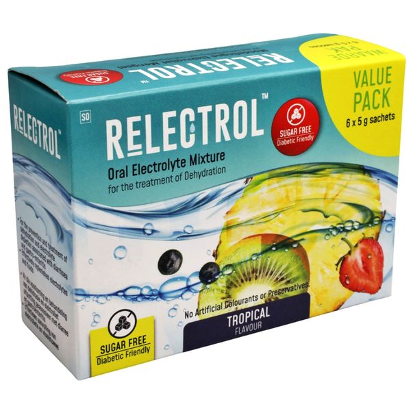 Relectrol - Electrolyte Mixture Sugar-Free Tropical 5gX6 Sachets