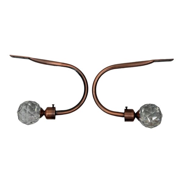 Curtain Tiebacks Charcoal Crystal