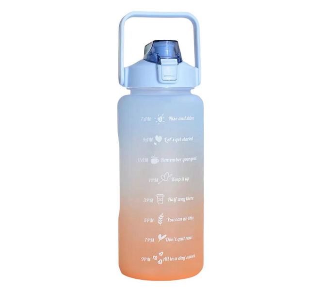 2L Matte Motivational Fitness Hydration Bottle