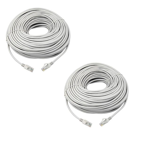 50m CAT5E Ethernet Network LAN Cable - Set of 2