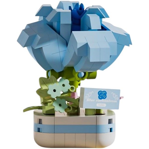 208 Pieces Blue Enchantress Flower Building Blocks - Blue/Green