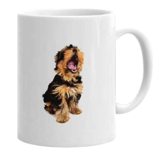 PepperSt - Novelty Printed Mug 330ml - Yorkie Sitting
