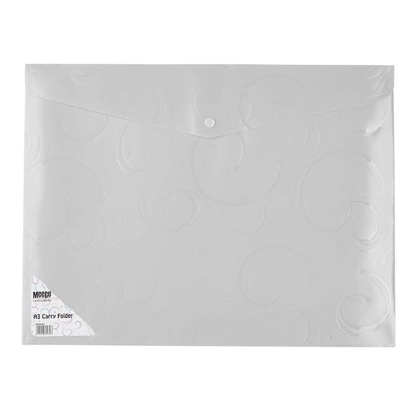 Meeco A3 Creative Colour Carry Folder - White