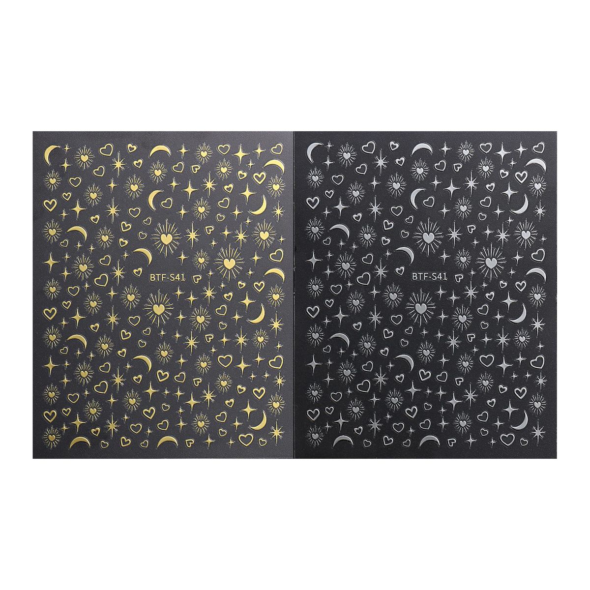 Nail Art Stickers - Heart Moon Stars 2 Sheets | Shop Today. Get it ...